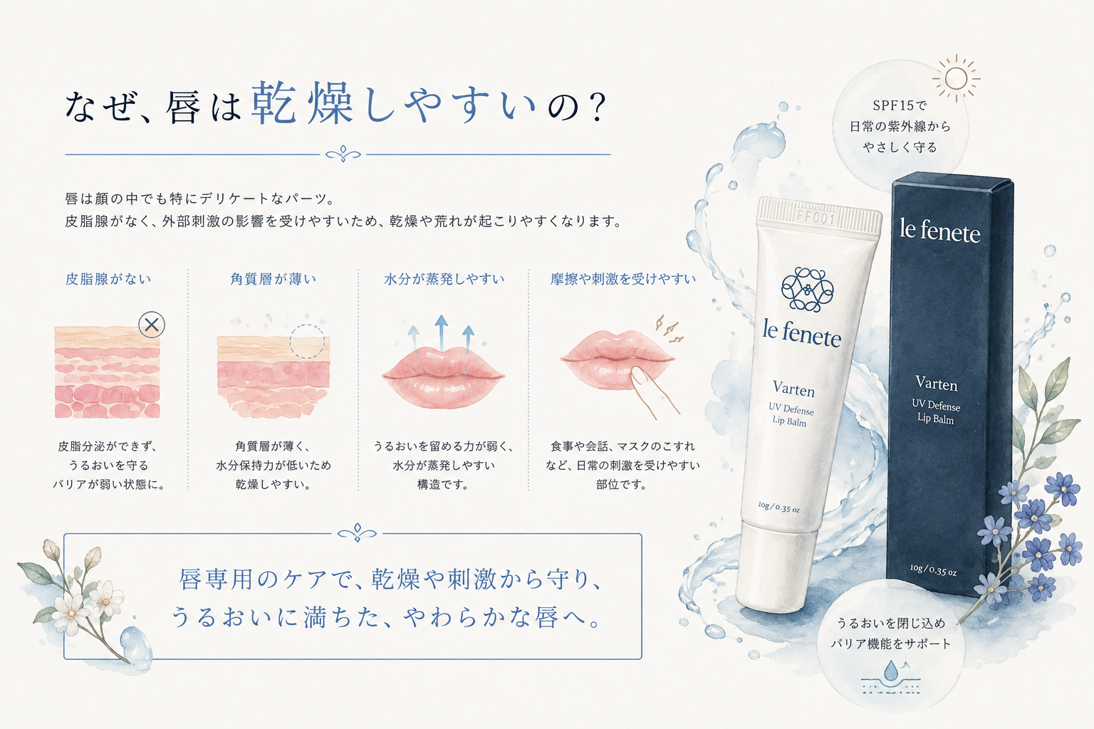 唇専用のバリアケア
